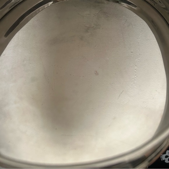 Equestrian Horse-bit Metal/Leather Handles Oval Nickel-like Serving Tray#1110251 - Picture 4 of 12